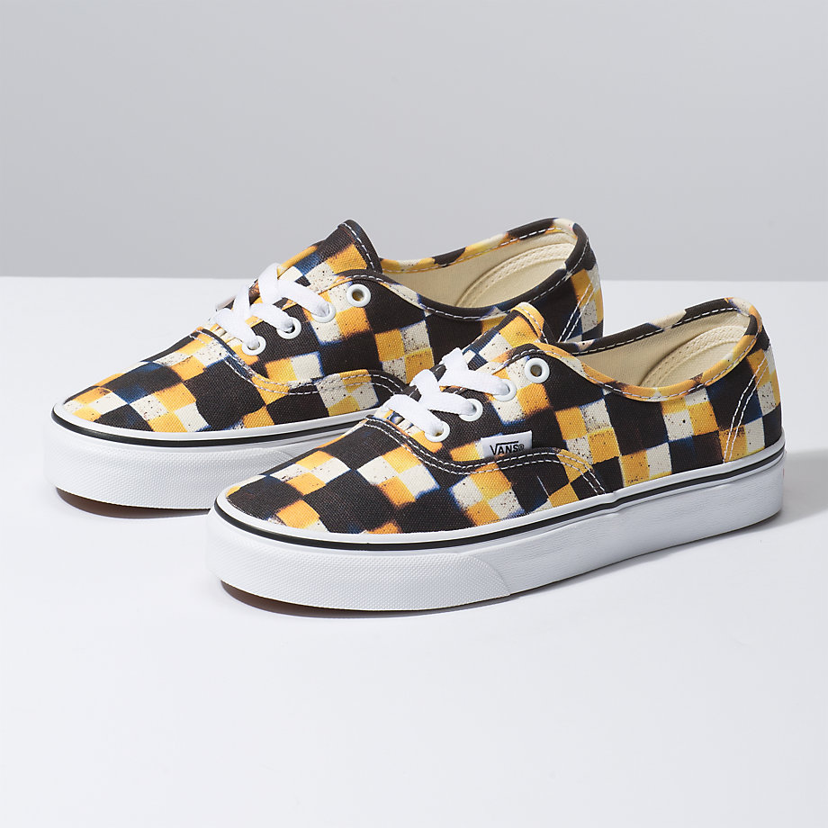 Vans Bayan Spor Ayakkabı Double Check Authentic Mavi/Sarı | 68393-457